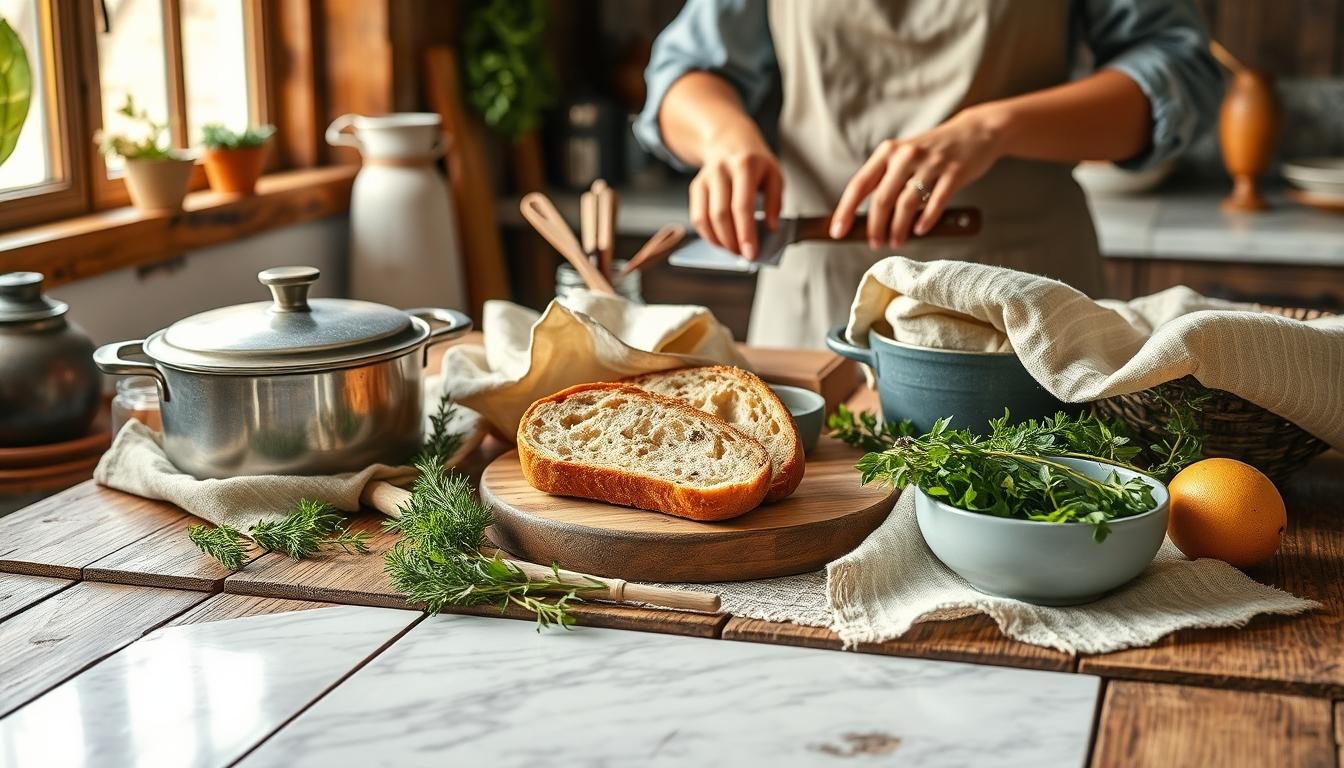 Ingredients prepared for a simple home dinner